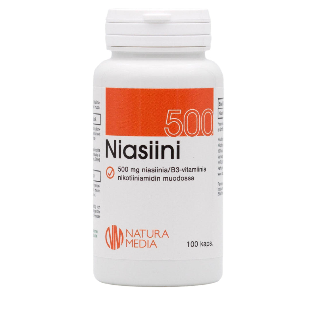 Niasiini B3 500 mg Nikotiiniamidi 100 kaps