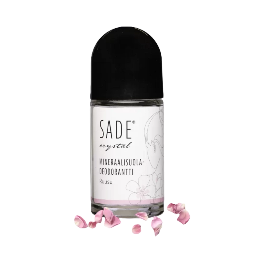 Sade kristallisuoladeodorantti Ruusu 100% puhdas